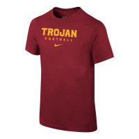 USC Trojans Youth Boys Nike Cardinal Trojan Football Cotton Team Issue T-Shirt
